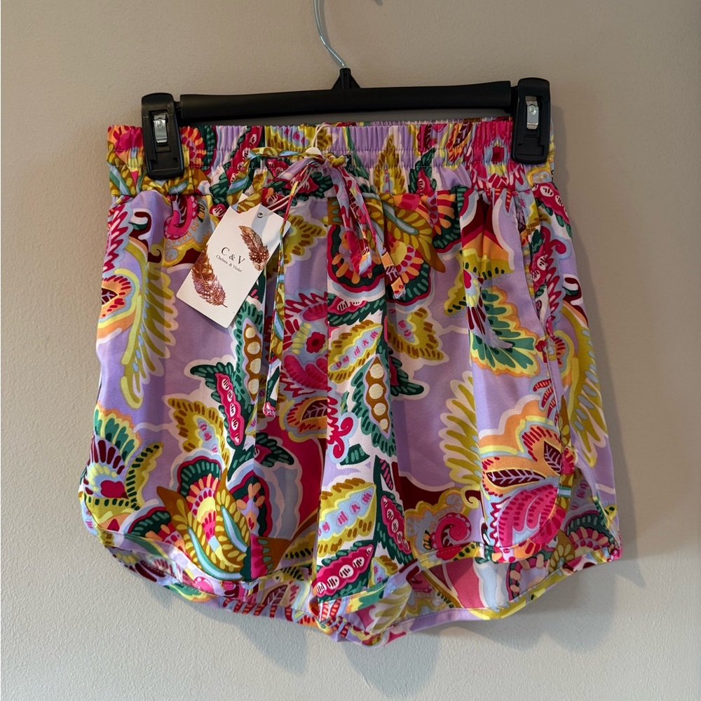 Chelsea & Violet Floral Drawstring Shorts